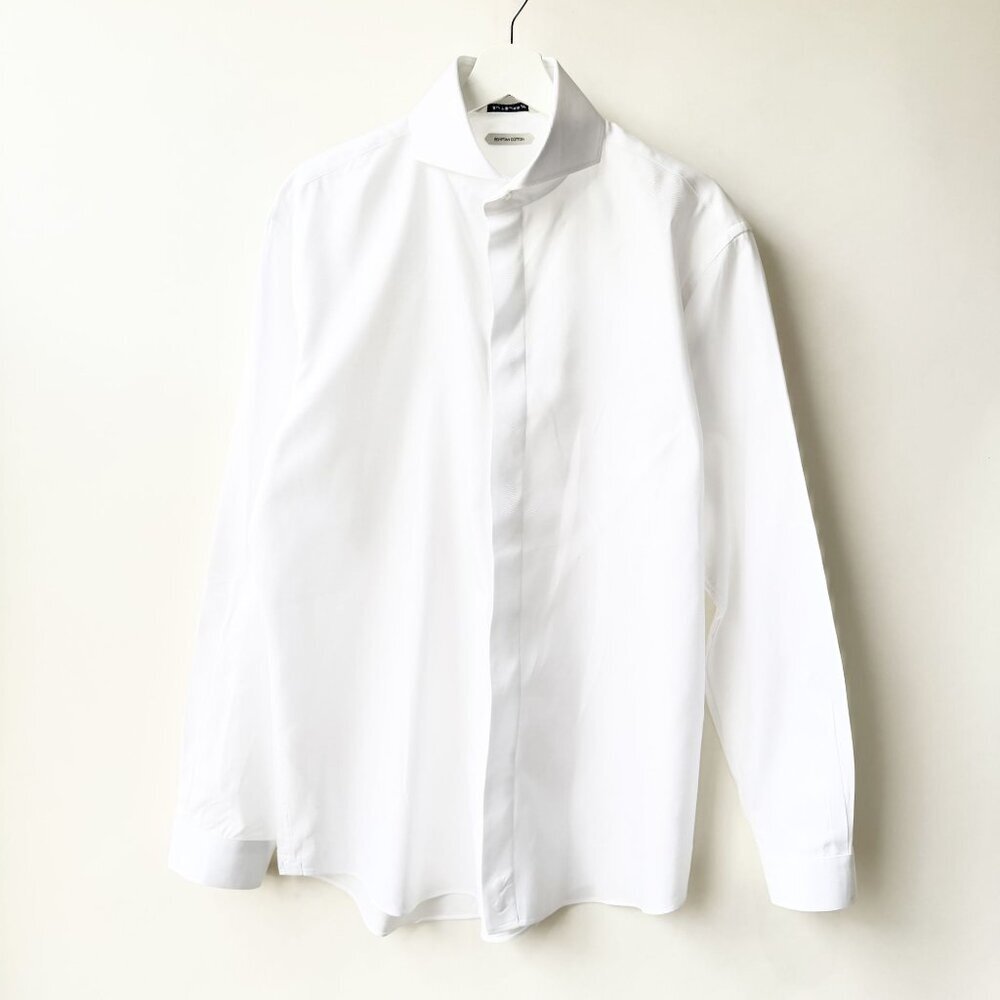 Suitsupply White Classic Collar Dress Shirt Size 43